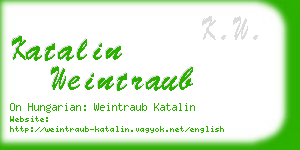 katalin weintraub business card